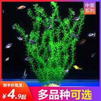 Fish tank aquatic plant supplies simulation living room landscaping simulation water and grass package false planting rear view seagrass large set