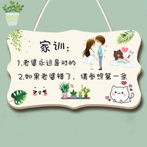 Entry door decoration light luxury home warm decoration hanging room door number creative sign simple fresh small pendant