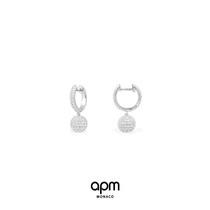 APM Monaco Disco Ball Circle Earrings Female ins Tide Minor Design Silverear New Year Gift