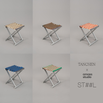 EDITOR01 x TANCHEN ST##L小马扎户外可用尼龙绳可收缩便携小板凳