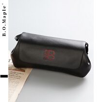 BOMaple upscale mens handbag mens fashion genuine leather soft leather small number hand grab bag Chauer wallet hand grip bag