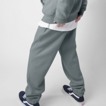 Winter mens down pants trend to wear thick loose straight tube down pants suit lovers fashion youth thin