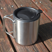 Outdoor camping water cup stainless steel travel water cup water set tea tank portable thick heat insulation anti-scalding cup