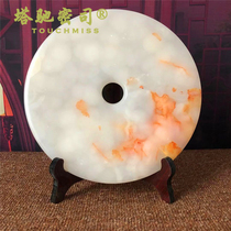 TOUCH MISS Natural Jade Ping An Buckle Ornaments Living Room Office Opening Gifts and Bi Ornaments