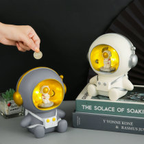 Astronaut night light piggy bank creative birthday gift student small gift spaceman piggy bank decoration ornaments