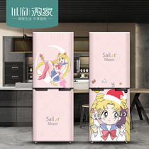Cartoon beautiful girl refrigerator stickers decorative stickers Waterproof air conditioning stickers Nordic self-adhesive creative renovation stickers can be removed