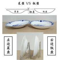 Ceramic Dishes Dish 8 Inch Deep Pan Home Minimalist Town Green Flower Porcelain Cutlery Bone Porcelain Glazed Dish Chinese