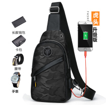 Mens chest bag 2020 new oxford cloth slanted satchel boys casual backpacks ins chest front camouflated single shoulder bag