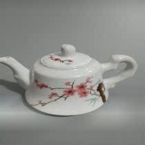  Red official kiln hair porcelain plum blossom pattern Kung Fu teapot antique antique tea set ornaments