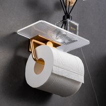 Toilet paper towel rack free punching acrylic toilet paper roll paper rack toilet paper rack wall hanging tissue box