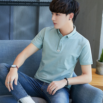 Mens Shirt Collar Half sleeve Mens T-shirt has a lead 2021 summer short sleeve t-shirt Mens trend lapel polo shirt