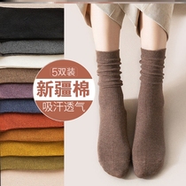 Stacking socks women with small leather shoes with leggings to wear long tidal I high tube socks 2021 New middle tube