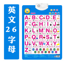 English audio wall chart 26 English alphabet wall chart pronunciation Childrens point reading wall sticker painting case first grade