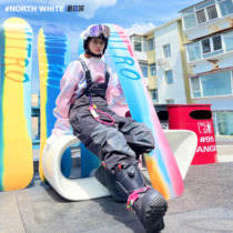 ZACHARIAH rainbow tie dyed ski suit single double board waterproof 50000 warm ski belt pants women