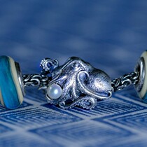  Spirit beads SP Germany 925 Silver 21-7 Ocean Deep Sea Pearl Octopus Silver Bead Pan