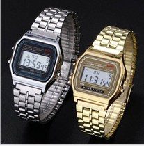  led digital watch watches men gold silver steel clock casu