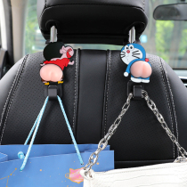 Car adhesive hook multifunctional cute cartoon car seat back car small adhesive hook car rear seat decoration products