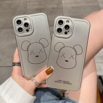Plating violent bear Apple 13 phone case iphone12promax simple 11pro men and women xs for 8Plus