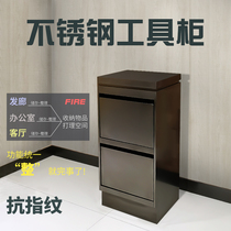 Barbershop hair double-sided stainless steel tool cabinet Hair salon special storage cart Hair stylist drawer storage