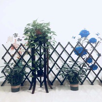 Anticorrosive wood fence garden fence courtyard guardrail telescopic fence green plant climbing wall decoration grid flower stand