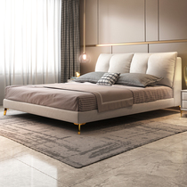 Qu Chao technology cloth bed disposable simple modern light luxury master bedroom double soft bag wedding 1 5 meters 1 8m Nordic