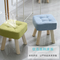 Small stool home simple solid wood low stool strong children adult cartoon Net red shoes cloth art square stool small bench