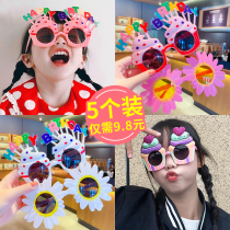 Girl Cute Cartoon Glasses Male to blame fashion sunglasses sunglasses Childrens birthday styling Photo Props Glasses