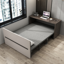 Multifunctional folding bed cabinet lunch break small apartment desk type space-saving household balcony storage integrated invisible wall bed