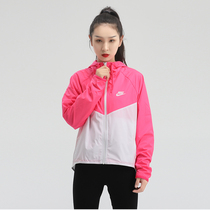 NIKE NIKE jacket womens 2021 summer new sportswear windproof hooded woven thin jacket BV3940