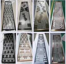 Light luxury screen stainless steel black titanium gold screen partition living room rose gold stainless steel grid customization