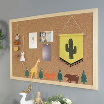 Wooden frame floral cork board photo wall message board hanging note board display board custom water pine board pin wall sticker