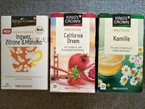 German Kings Crown honey lemon ginger cranberry fruit chrysanthemum tea caramel Earl black tea
