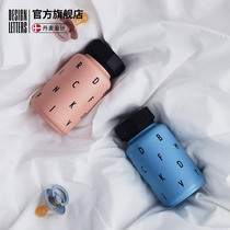 designletters Childrens thermos cup with straw Baby water cup Anti-choking stainless steel baby cold cup