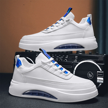 Mens shoes 2022 new autumn all-match air cushion small white shoes sports casual cotton shoes mens plus velvet inner height-enhancing shoes