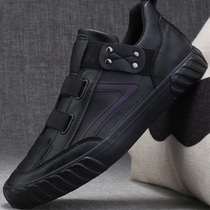 Trend casual shoes mens leather shoes all-match shoes European station mens shoes 2021 new spring explosive net red board shoes