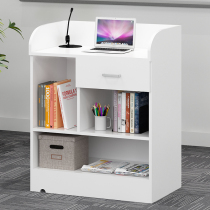 Multi-layer board podium Teacher podium Solid wood multimedia podium Welcome desk School classroom teacher podium table