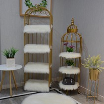 Long Plush Dresser Mat Imitation Wool Makeup Terra Wool Mesh Red Chair Stool Cushion Tabletop Cushion Shoe Bag Shelf Decoration