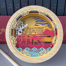 Patriotic Theme Paper Engraving Lamps Handmade DIY Materials Bag Children Hand Decorated Lanterns Red Vendement Event Gifts