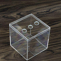Small mini household fighting fish bar square plastic transparent ecological desktop small fighting fish box turtle insect box