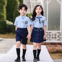 Primary school children Summer clothes Inn Wind school uniforms Childrens college Wind short sleeves Class Kindergarten Garden Clothes Summer Graduation Photos