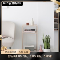 MINEFINE)Danish design) Simple sofa side several Nordic style living room Wrought iron floor-to-ceiling double shelf