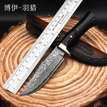 Forged Damascus steel knife VG10 steel self-defense saber sharp blade collection samurai style tritium straight knife