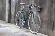 Home 700c road bike Vintage post green variable speed bike for students to work for men and women