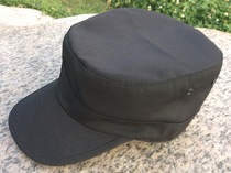 New black security training cap Security property hat Summer mens and womens mesh cap flat top hat