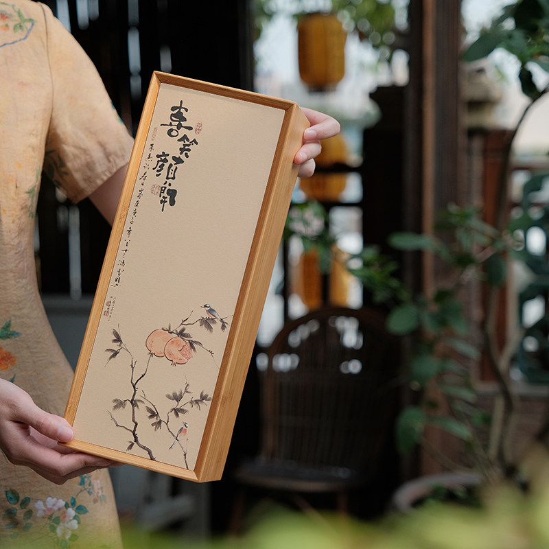 竹盒茶叶包装盒空礼盒红茶岩茶大红袍肉桂摆泡茶叶盒包装盒子定制