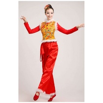 2020 new Yangko clothes Chinese style square dance waist fan dance performance clothes men and women dance drum costume