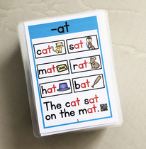 Natural spelling card phonics Primary School English letter root cvc English word flash card teaching material teacher teaching aids