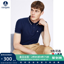 Navigare Navikel Mens Short Sleeve Casual Polo Shirt 2022 Summer Italy Sailing cotton T-shirt