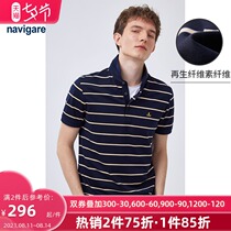 Navigare Italian small sailing boat polo shirt mens short-sleeved lapel summer stripes 2021 new casual top