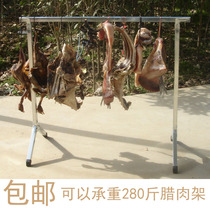 Meat rack balcony meat drying artifact sausage hanger drying rack stainless steel folding indoor and outdoor bacon air drying rack